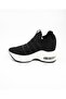 300 - 4 Black Thick Sole Casual Women's Shoes - 3