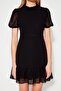 Black A-Cut Flounce Chiffon Lined Woven Woven Dress TWOSS23EL00520 - 4