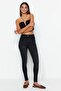Siyah Vücudu Saran Yüksek Bel Ekstra Esnek Skinny Jeans TWOSS23JE00080 - 2