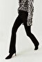 Colorfast Black Flared Leg High Waist Flexible Jean - 3