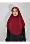 Khımar Ready Large Scarf Suitable for Hajj and Umrah Hıjap Malaysia Model Claret Red