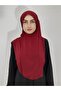 Khımar Ready Large Scarf Suitable for Hajj and Umrah Hıjap Malaysia Model Claret Red - 3