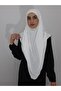 Souffle Ready Tied Peceli Large Scarf Suitable for Hijab, Hajj and Umrah Ecru - 2