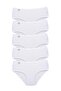 5 Pieces Women's High Waist Bato Thin Rubber Panties White