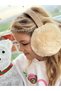Trend Fashion Luxury Imported Furry Furry Plush Folding Earmuff Women's Adult Earmuff Milky Cream Ecru - 5