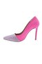 Woman's pointed toe silver stone embellished evening shoes fuchsia scuba 1643286 - 3