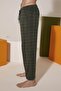Unisex Comfortable Calip Plaid Fleece Wool Pajamas Tracksuit