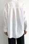 Women's White Pocket Flap Striped Single Pocket Oversize Wide Cut Cotton Shirt (Buy 1 Size Small) - 6