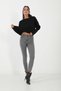 Gray Skinny Slim Leg High Waist Flexible Jean