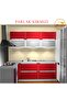 Glossy Red Cabinet Covering - 61 cm X 5 Meters Lacquer Foil - 2