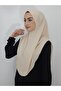 Prayer Cloth Ready Large Scarf Malaysia Model Khimar One Piece Suitable for Hajj and Umrah Tan Color - 2