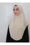 Prayer Cloth Ready Large Scarf Malaysia Model Khimar One Piece Suitable for Hajj and Umrah Tan Color - 4