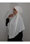 Ready-made Souffle Bagged Practical Scarf Khimar Ecru Color - 5