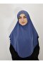 Prayer Cloth Khimar, Ready Large Scarf, Malaysia Model, Sandy Fabric Indigo for Hijap, Hac Umrah - 2