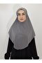 Prayer Cloth Khımar Ready Large Scarf Suitable for Hajj and Umrah Hıjap Malaysia Model Gray