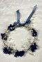 Party Crown Special Design Bridesmaid Crown Navy Blue Laser Rose Pearl Outer Shooting Crown – Party Crown, Henna, - 6