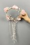 Bridesmaid Crown Powder Laser Floral Pearl Special Design Bridesmaid Crown Outdoor Shooting Crown – Hairband