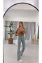 Arya Spanish Spaghetti Jeans Colorfast Blue Snow Wash Spanish Jeans High Waist Jeans