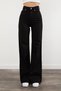 Marlon Non-Fading Black High Waist Wide Leg Jeans - 4