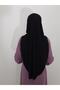Prayer Cloth Khimar, Ready-made Large Scarf, Malaysia Model, Sandy Fabric Black for Hijap, Hac Umrah - 4