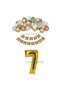 7 Years Safari Themed Balloon Chain Set (50 Balloons - Happy Text - Number Foil)