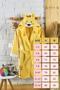 Hooded children's bathrobe cotton yellow lion animal - 4