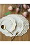 Tree Patterned Round Plate (6 Pieces)