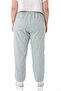 Large Size Linen Water Green Trousers with Pleated Front Pockets and Ornamental Plackets - 3