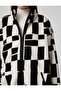 Polar Sweatshirt Zipper Stand Collar Pocket Detailed Long Sleeve - 5