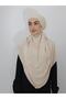 Souffle Ready Tied Large Scarf Suitable for Hijap Hajj Umrah Sandy Fabric Skin Color - 5