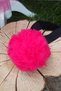 Girl's Fuchsia Hologam Tulle Dress, Long Sleeve Fuchsia Hologam Birthday Dress, Bandana - 9