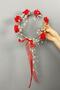 Special Design Bridesmaid Crown with Red Laser Flower and Pearl Outer Shooting Crown – Party Crowns, Stylish Design – - 8