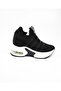 300 - 4 Black Thick Sole Casual Women's Shoes - 2