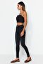 Siyah Vücudu Saran Yüksek Bel Ekstra Esnek Skinny Jeans TWOSS23JE00080 - 3