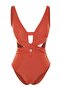 Tarçın Cut Out Detaylı Derin V Yaka Kaplı Regular Mayo TBESS20MA0292 - 6