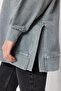 Gray Washed Oversize Knitted Sweatshirt with Side Slit Detail Tctss23Tw00062 - 10