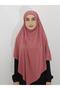 Souffle Ready Tied Large Scarf Suitable for Hijap Hajj Umrah Sandy Fabric Dried Rose