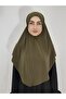Prayer Cloth Khimar, Ready-made Large Scarf, Malaysia Model, Sandy Fabric Khaki for Hijap, Hac Umrah - 2