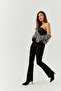 Colorfast Black Flared Leg High Waist Flexible Jean - 2