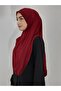 Khımar Ready Large Scarf Suitable for Hajj and Umrah Hıjap Malaysia Model Claret Red - 4