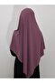 Souffle Ready Tied Peceli Large Scarf Hıjap Suitable for Hajj and Umrah Lilac - 3