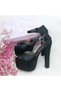 15 Cm High Heeled Black Satin Women's Evening Dress Shoes Aslı Acar - 5