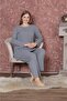 Wide Fit Mother's Set Winter Long Sleeve Large Size Pajamas Set Double Set