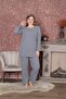 Wide Fit Mother's Set Winter Long Sleeve Large Size Pajamas Set Double Set - 2