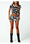 Zebra Patterned Skirt Set - 4