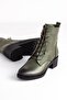Angle Women's Genuine Leather Boots, Real Leather Boots-khaki - 3
