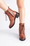 Angle Women's Genuine Leather Boots, Real Leather Boots (631) - tan - 3