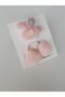 Girl's Baby Buckle Set with Bow, Pink Bow and Rabbit Tongs and Elastic