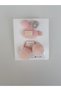 Girl's Baby Buckle Set with Bow, Pink Bow and Rabbit Tongs and Elastic - 2