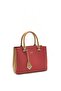 Medium Size Hand and Shoulder Bag with T Accessory and Dangle Detail 3030 Red
